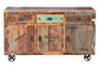 GINER Y COLOMER Aparador de madera reciclada multicolor
